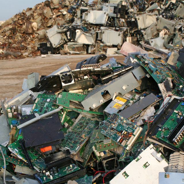 pile of electrical waste