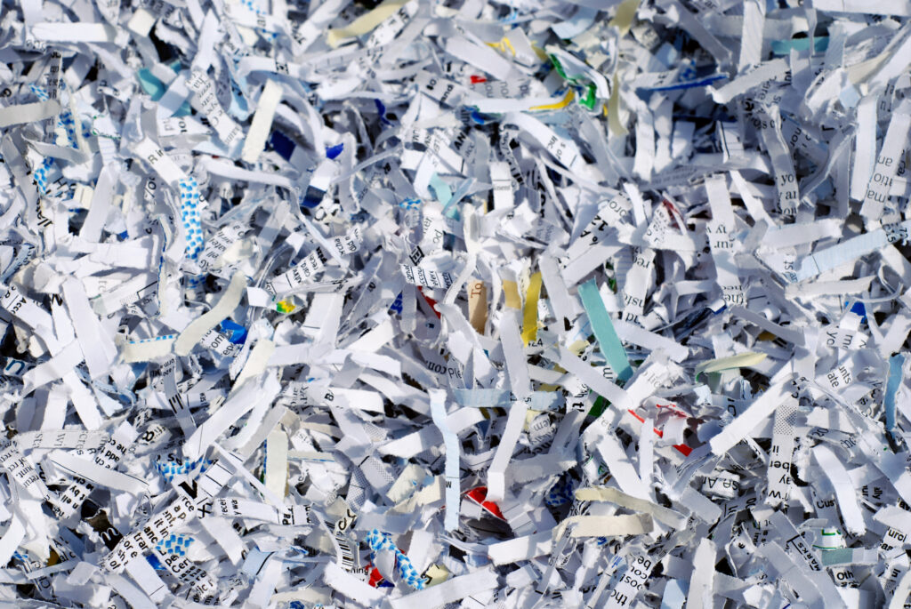 Shredded documents