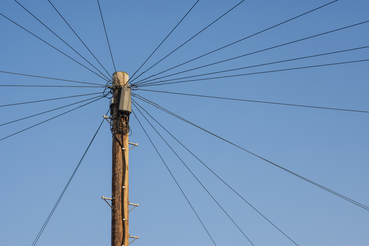 wooden telephone pole
